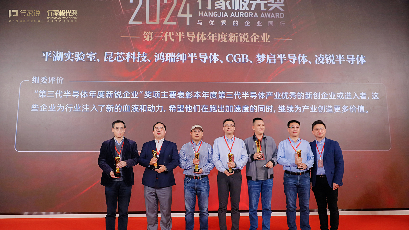 喜報|熱烈祝賀夢啟半導體榮獲2024年第三代半導體年度新銳企業行業極光獎